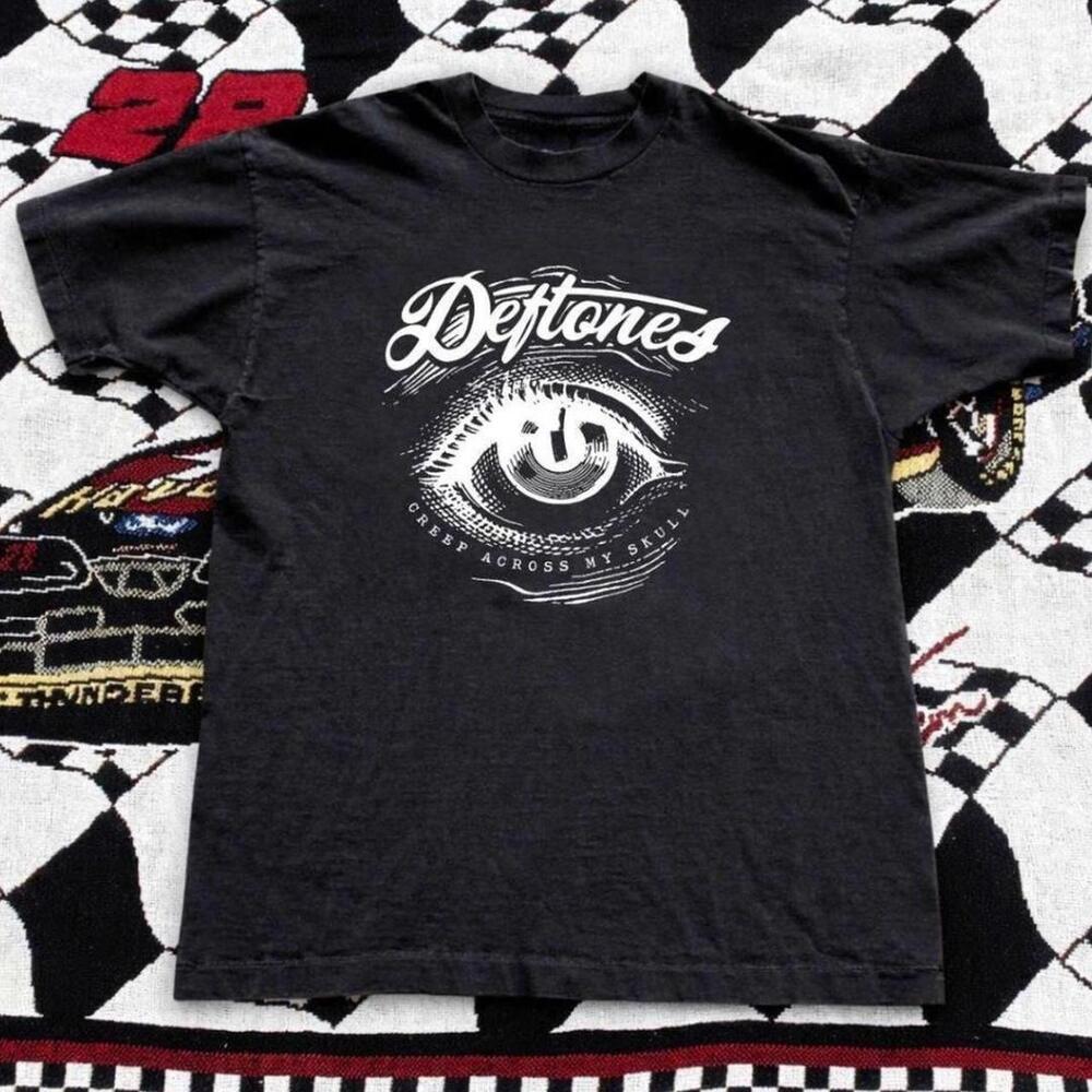 Gildan Men Tee, Deftones With Eyes  Black Band Tee